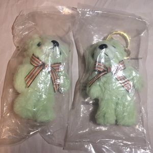 2 x Crabtree & Evelyn teddy keyholder keychain